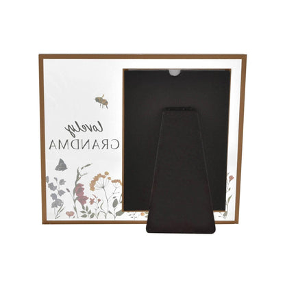 Floral Glass Photo Frame 4' x 6' - Grandma