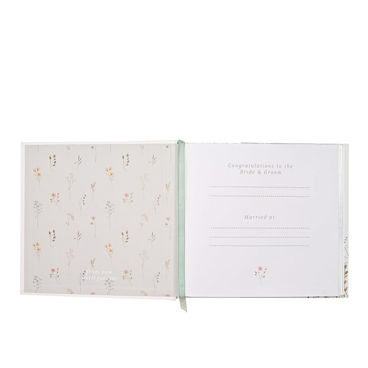 Love Story - Wildflower Wedding Album - Keepsake Picture/Photo Album Perfect for Storing Cherished Memories - Engagement/Bridal Shower Gifting H: 19cm x W: 17cm.