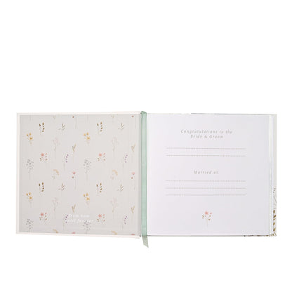 Love Story - Wildflower Wedding Album - Keepsake Picture/Photo Album Perfect for Storing Cherished Memories - Engagement/Bridal Shower Gifting H: 19cm x W: 17cm.