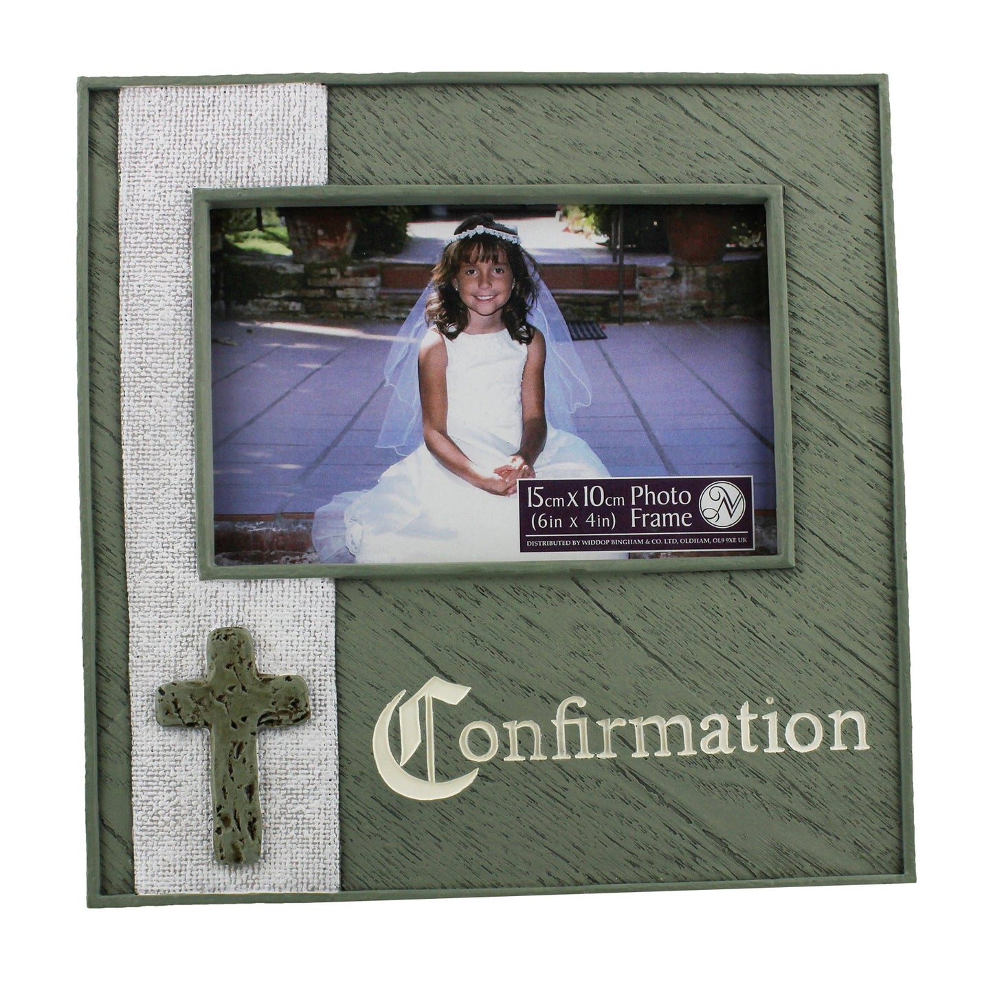 Confirmation Photo Frame holds photo size 4 x 6