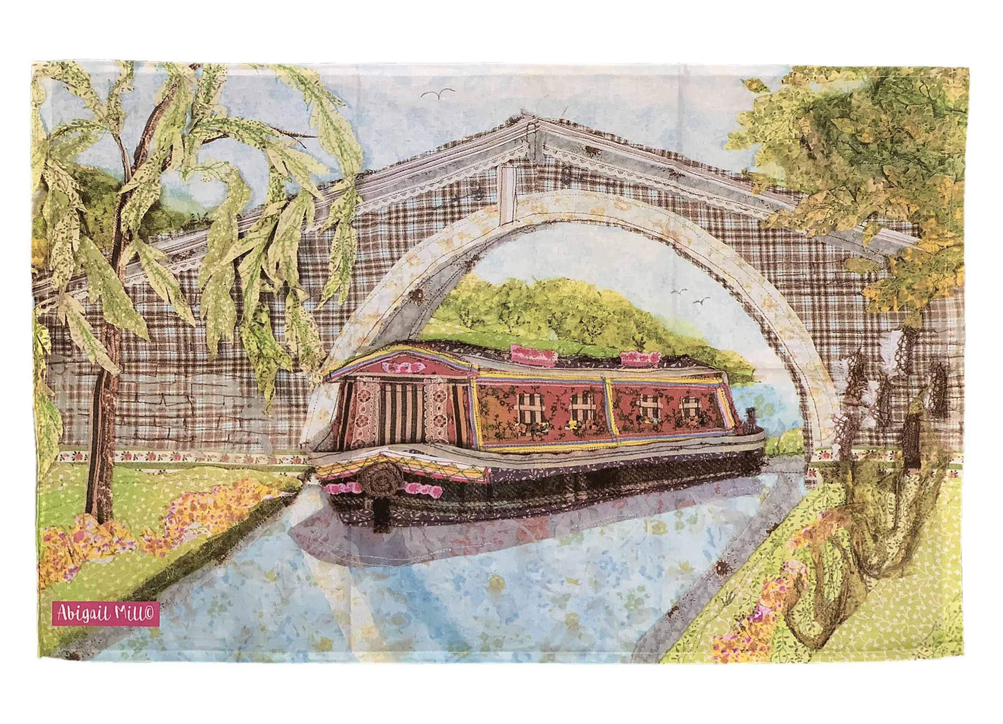 Abigail Mill Cotton Tea Towel Canal Barge