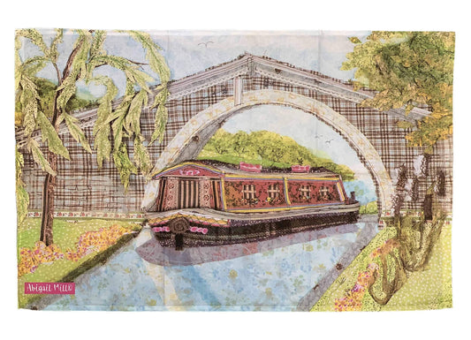 Abigail Mill Cotton Tea Towel Canal Barge