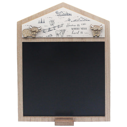 Lesser & Pavey Love & Affection Highland Cow Wooden Plaque