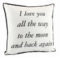 Love You To Then Moon And Back Quote Shabby Cushion Chic Home Decoration Gift