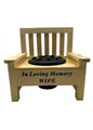 Wife Wooden Memorial Bench with Flower Insert Pot Graveside Crematorium Plaque Garden
