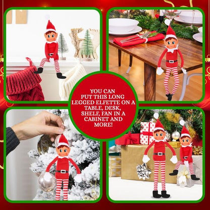 Elves Behavin' Badly Charming Red Long Leg Soft Body Vinylface Girl Elf with Hat - 30 cm