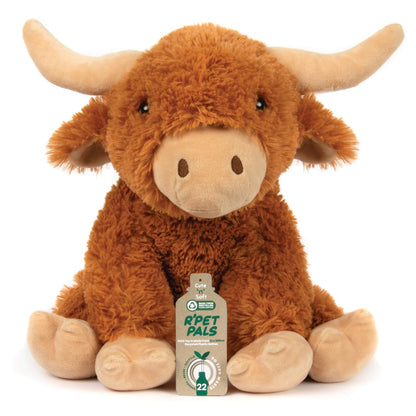 L & P Home & Gifts Lesser & Pavey Rpet pals Hughie sittin cow xl Teddy Bear For Kids | Made Up of Recycled Bottles | Stuffed Animal Soft Toys | Ideal For Birthday or Baby Gift