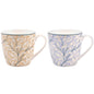 The Leonardo Collection Wm. Morris Assortments Fine China W Bough Breakfast Mugs Set 2 x 480ml for Hot & Cold Drinks | Durable Coffee Cups for Home & Office | Easy-to-Hold Mugs for Daily Use
