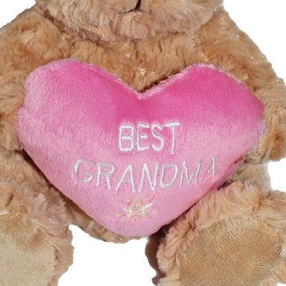 Widdop Bingham Teddy Bear with Pink Heart Grandma Cushion