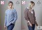 King Cole 5677 Knitting Pattern Womens Sweater and Cardigan in King Cole Big Value Poplar Chunky