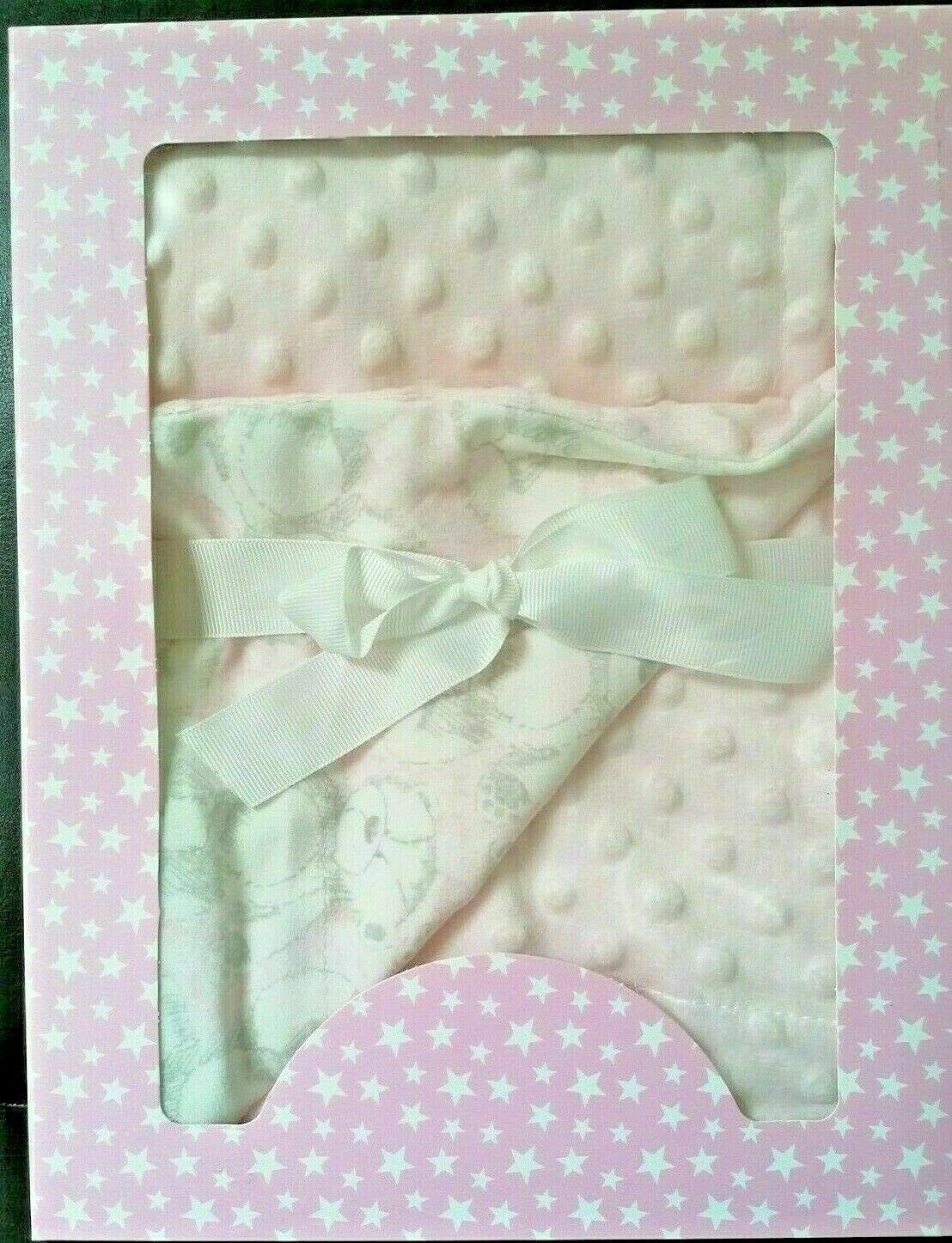 Luxury Baby's Bubble Blanket In Gift Box Double Lined Soft Fleece, Pink