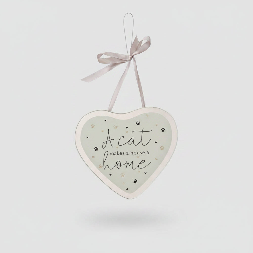 Best of Breed Glass Heart Hanging Plaque - Cat