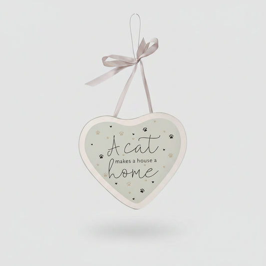 Best of Breed Glass Heart Hanging Plaque - Cat