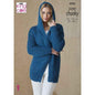 King Cole Super Chunky Knitting Pattern Ladies Hooded Jacket & Waistcoat (6206)