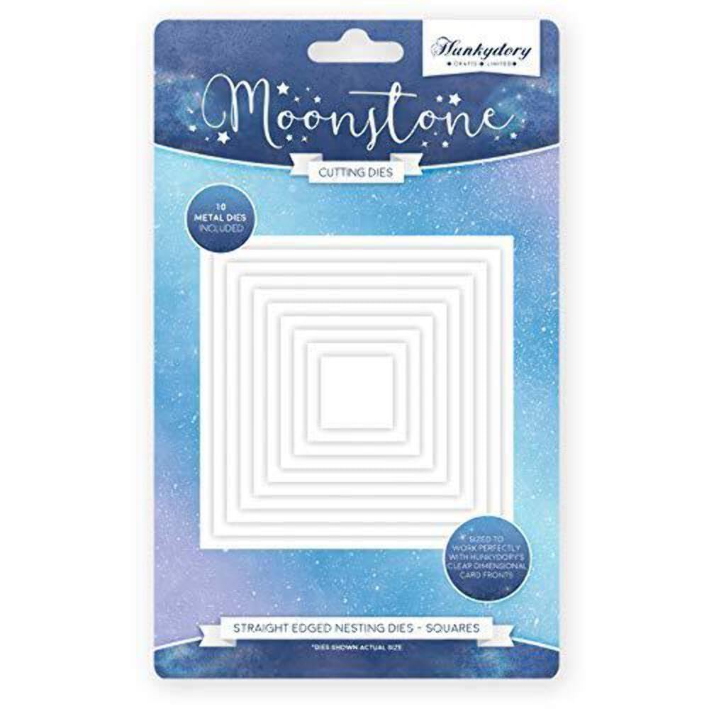 Hunkydory Moonstone Dies Straight Edged Nesting Dies - Squares - MSTONE049