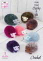 King Cole Tinsel Chunky & DK Crochet Pattern for Hedgehog Toys in 3 Sizes (9148)
