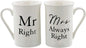 Amore Mug Set Mrs Always Right Motif
