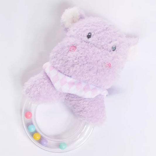 Soft Toy Hippo Rattle