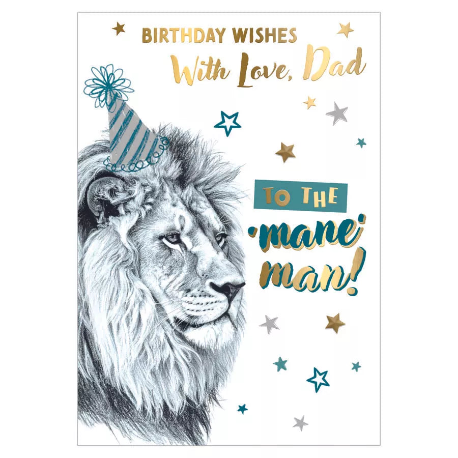 birthday wishes  with love  dad    greetings card