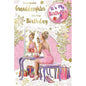 to a special  grandaughter  on your  birthday     card  with  badge