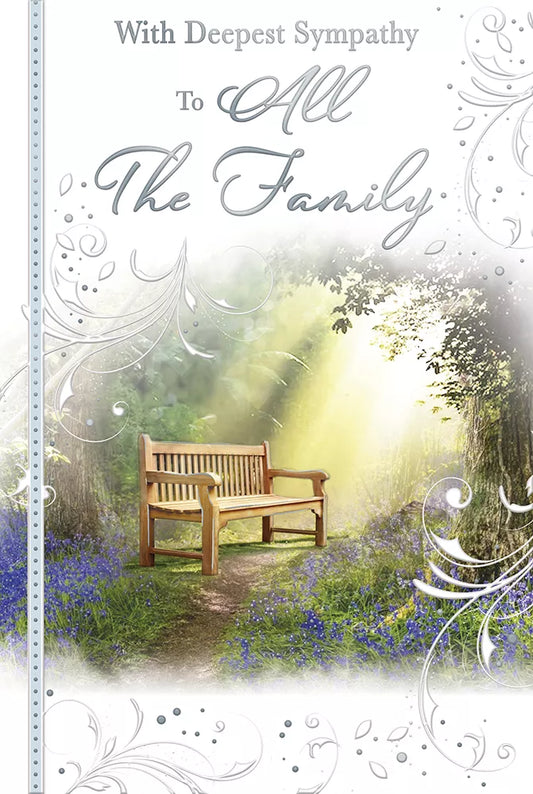 with deepest  sympath  tp all the family    card