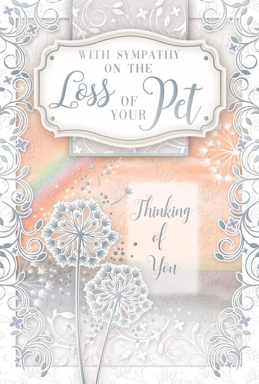 with   sympathy  on the loss of a pet    card