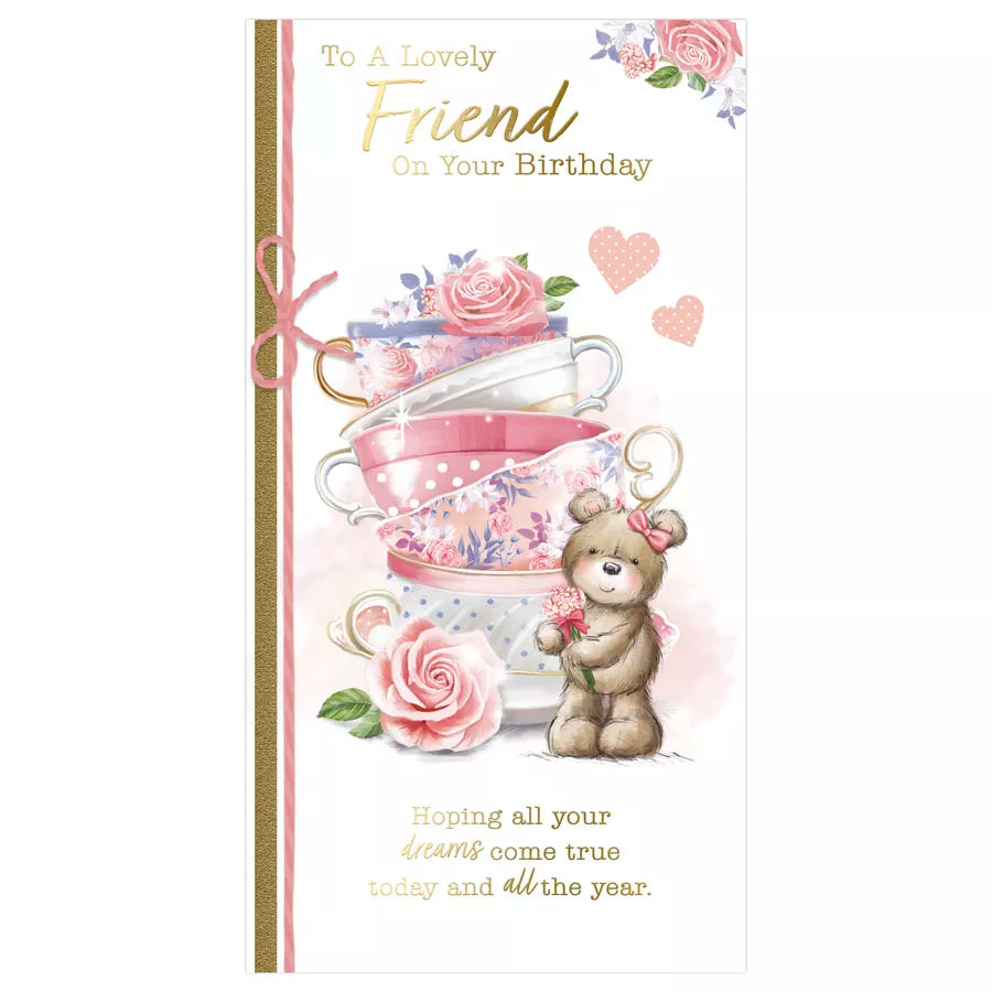 to a lovely friend  on your  birthday  card