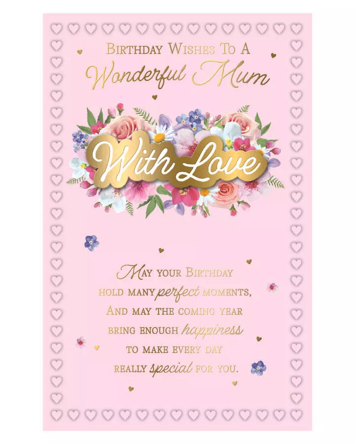 Birthday   wishes  to a  wonderful   mum  6   page inserts
