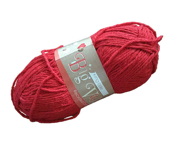 King Cole Coton recycled   Aran  rust   1168  100g