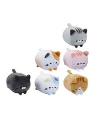 SQUISHIMI KITTEN ROLLS,   plush  8 cm., 6 types  to collect  one at random