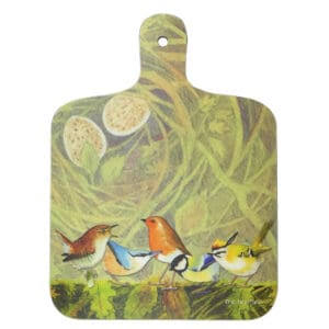 british  birds 01bb     Mini Kitchen Chopping/Serving Board Decorative Gift