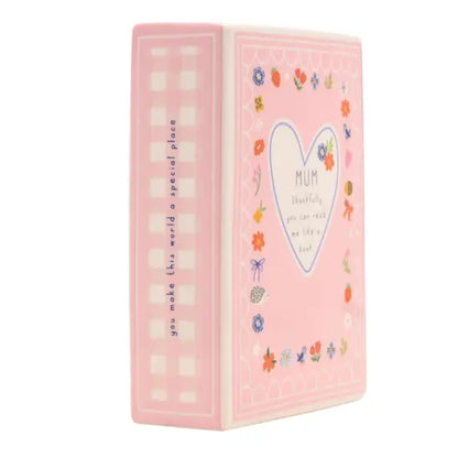 Love Life Sentiment Gift Book Vase 15cm - Mum