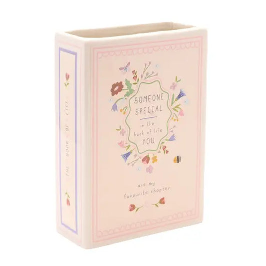 Love Life Sentiment Gift Book Vase 15cm - Someone Special