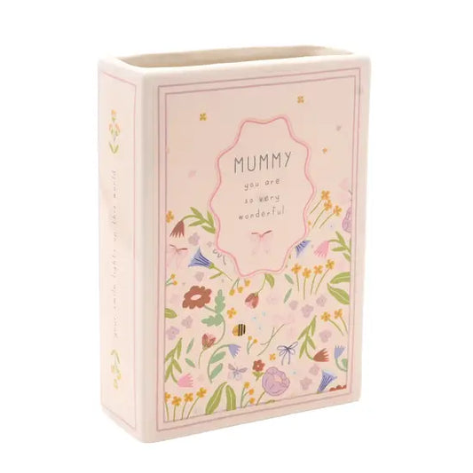 Love Life Sentiment Gift Book Vase 15cm - Mummy