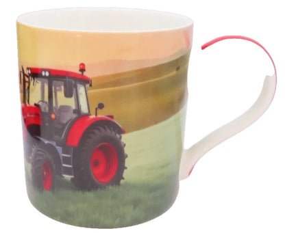 Red Tractor Mug 9 CM Boxed Fine China Tableware Gift Countryside Farming