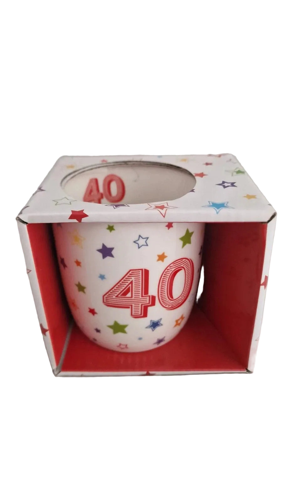 Birthday 40 mug Gift Boxed Stars design
