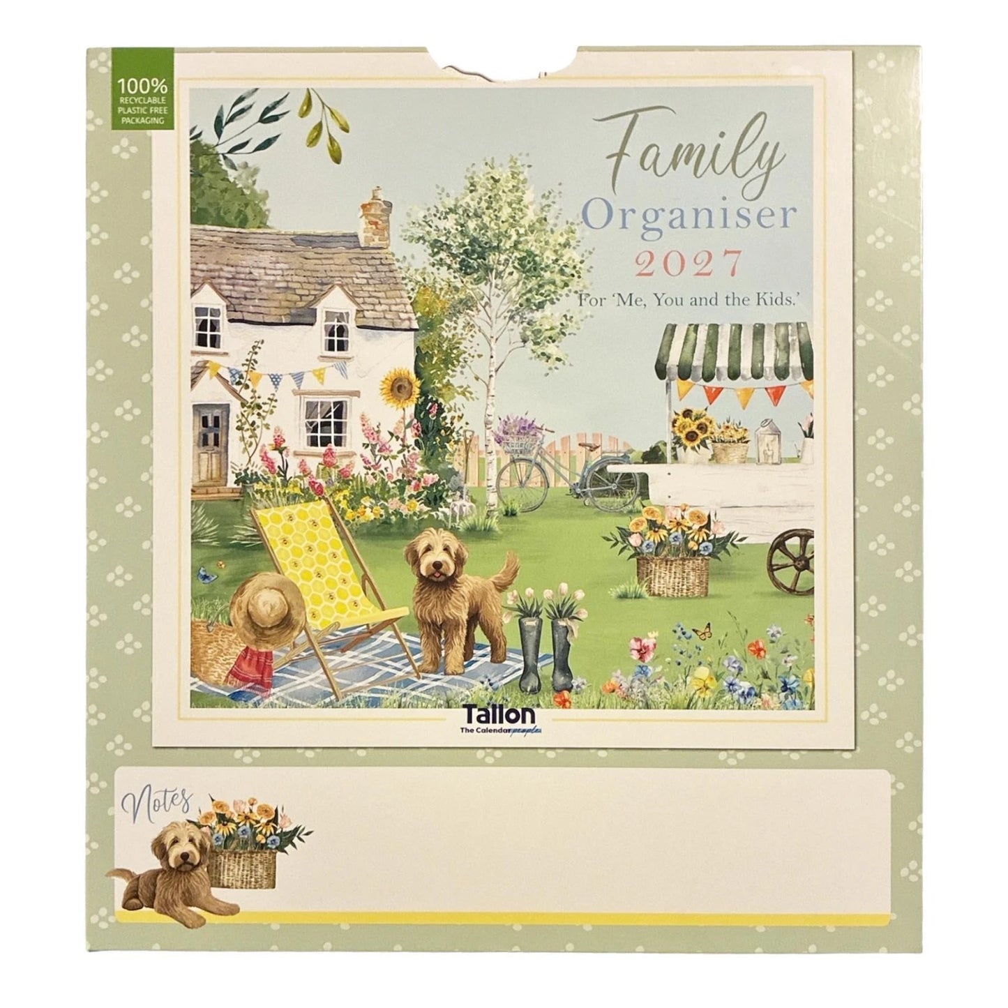 2027 Family Organiser Calendar 3 Column Month To View Planner Wipe Clean Notes