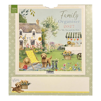 2027 Family Organiser Calendar 3 Column Month To View Planner Wipe Clean Notes