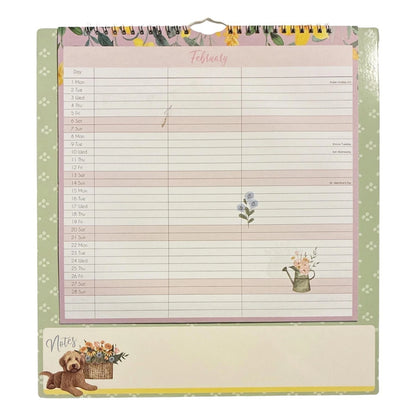 2027 Family Organiser Calendar 3 Column Month To View Planner Wipe Clean Notes