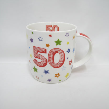 Ceramic    Mug Birthday 50 Stars