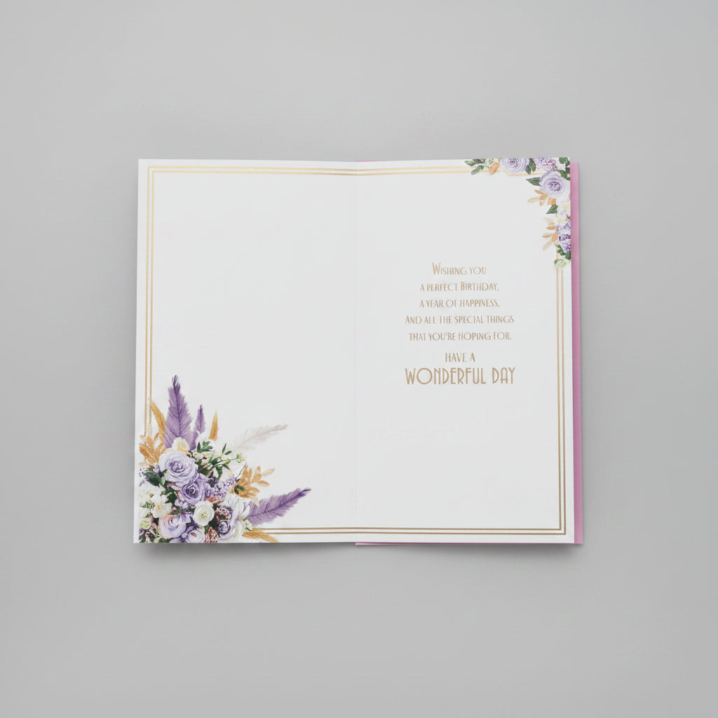 Art Deco - Fabulous Friend - Slim Foiled Birthday Card