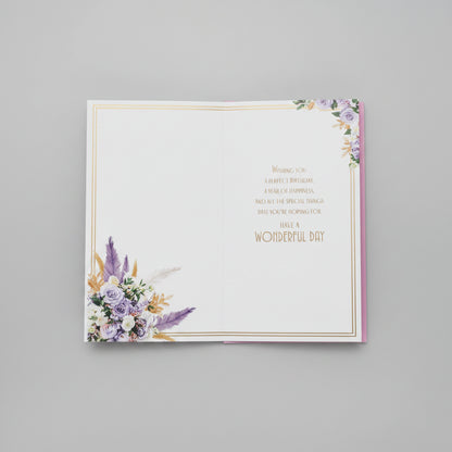 Art Deco - Fabulous Friend - Slim Foiled Birthday Card