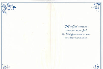 to  a very special  son    may god bless you  on your first  holy  communion