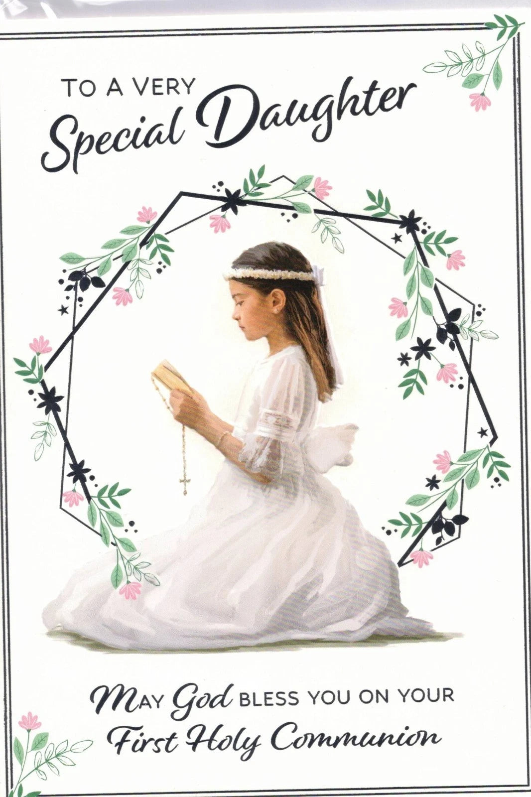 to a  very  special  daughter  on her first holy commumion  card