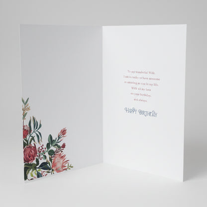 For My Beautiful Wife With Love on Your Birthday Card