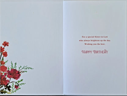 for  a  wonderful   Sister-in-Law Birthday Card. Lovely Design.