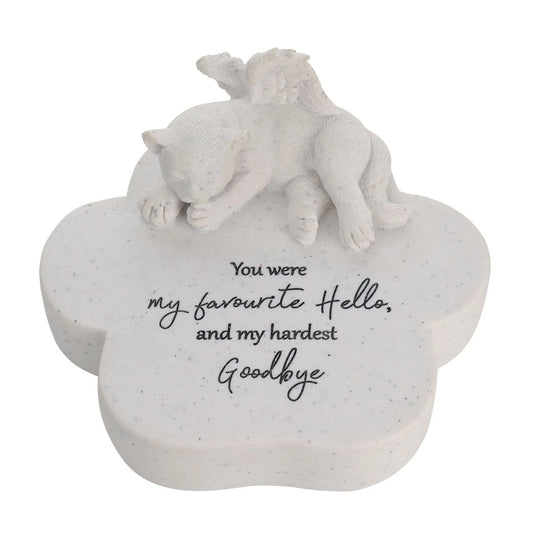 Thoughts Of You Pet Memorial Paw Plaque - Cat Memorial Gifts