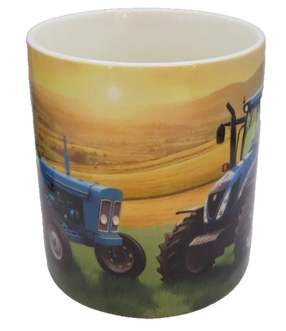 Blue Tractor Mug 9 CM Boxed Fine China Tableware Gift Countryside Farming
