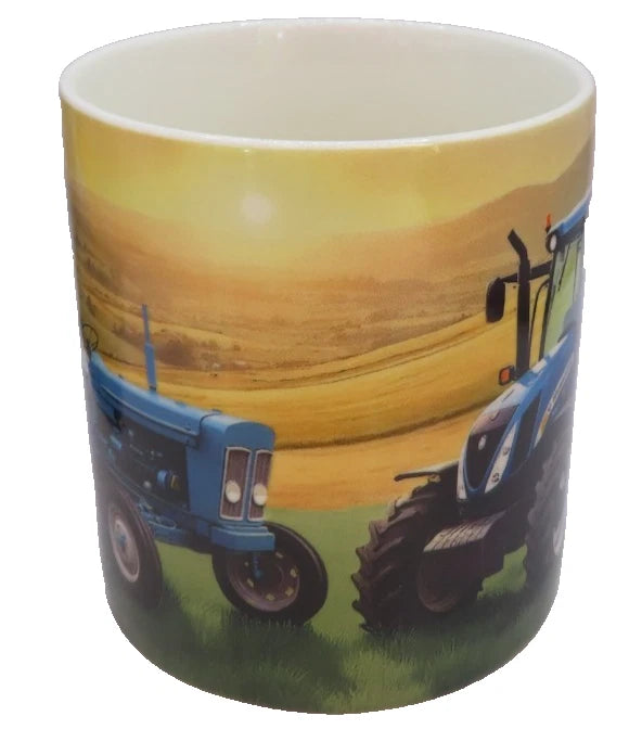 Blue Tractor Mug 9 CM Boxed Fine China Tableware Gift Countryside Farming