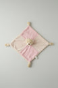 Keel Toys Pink Gingham Teddy Bear Knotted Rattling Comforter Blanket Soft Toy